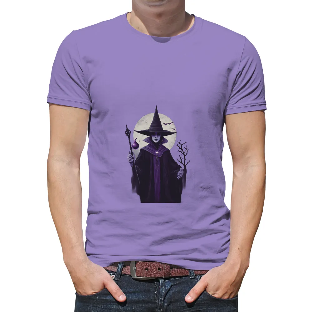 Shirts Graphic Tees: Witch in the Night - Artistic Design|nhl opening night 2022