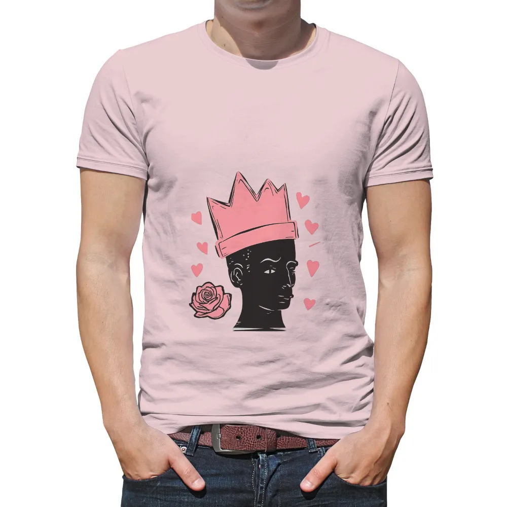 Graphic Tees: Embrace Your Inner Queen with Pink Crown and Hearts|a queen was born in july t shirt