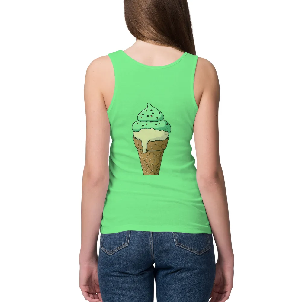 Graphic Tees: Whimsical Ice Cream Cone - Summer Memories|long sleeve summer riding shirts