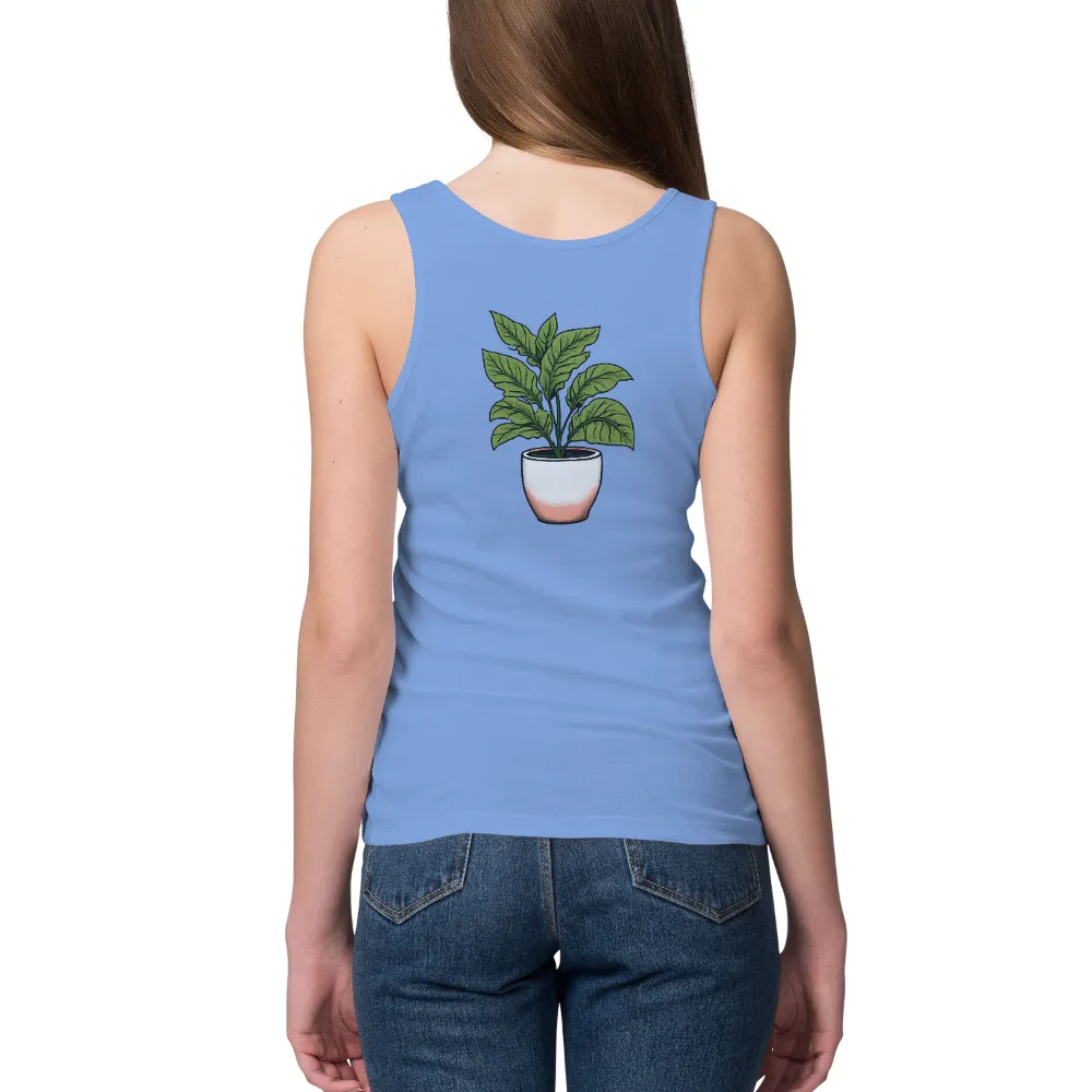 Tee Shirts Printed: Vibrant Green Potted Plant - Nature's Growth|draymond green t shirt celtics