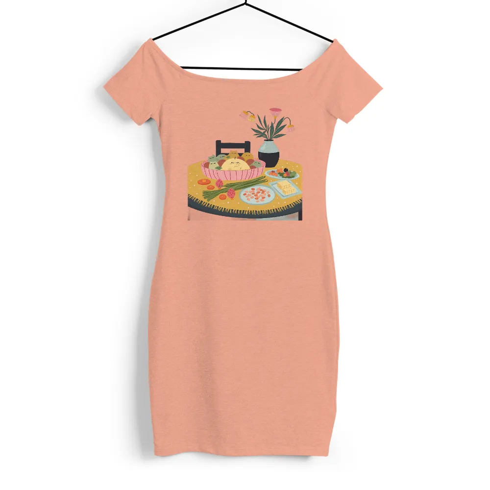 Customized Tee Shirts: Whimsical Gathering of Food Friends|beer is food t shirt