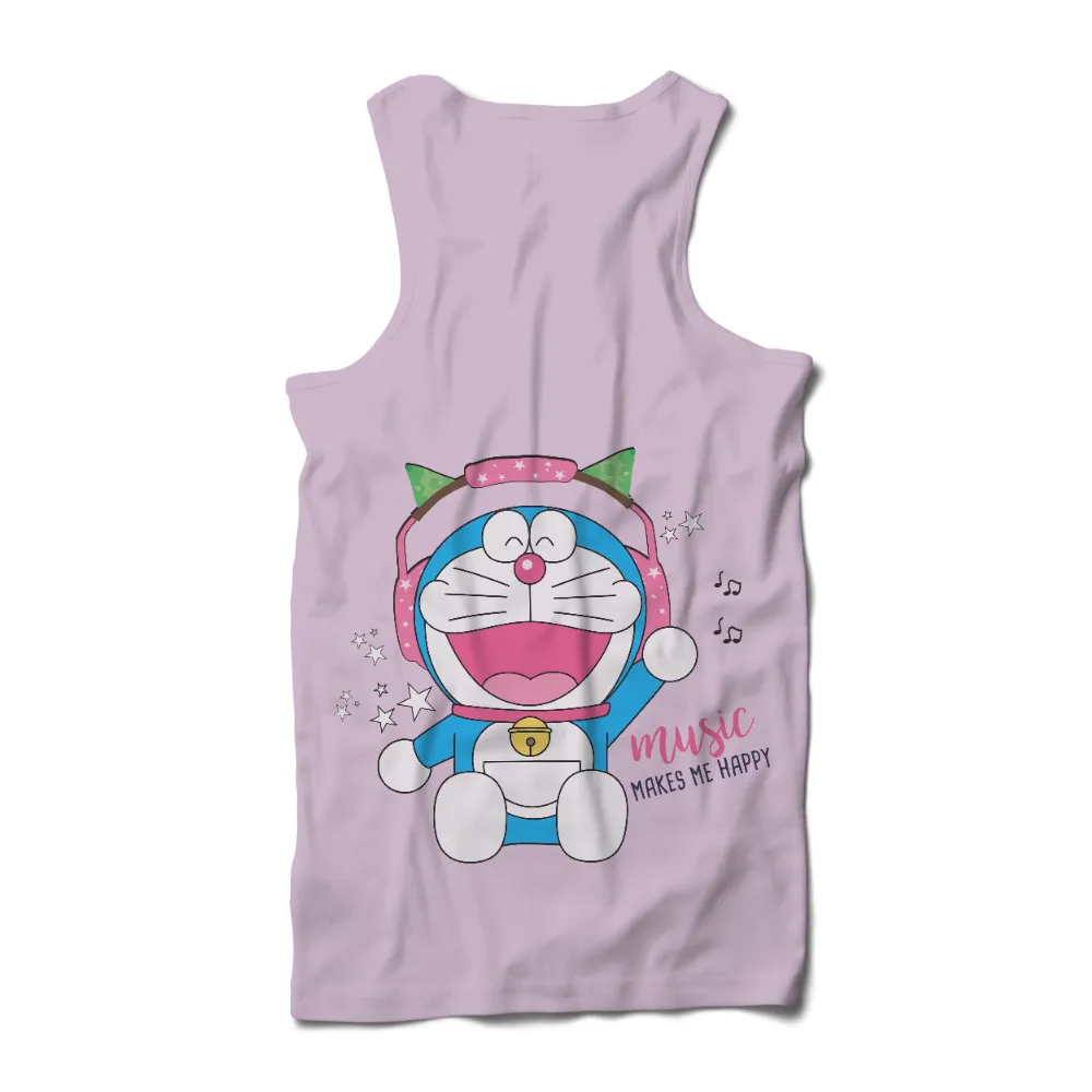 T-Shirts Custom: Music Makes Me Happy - Doraemon's Blissful Melodies|jordan space cat shirt