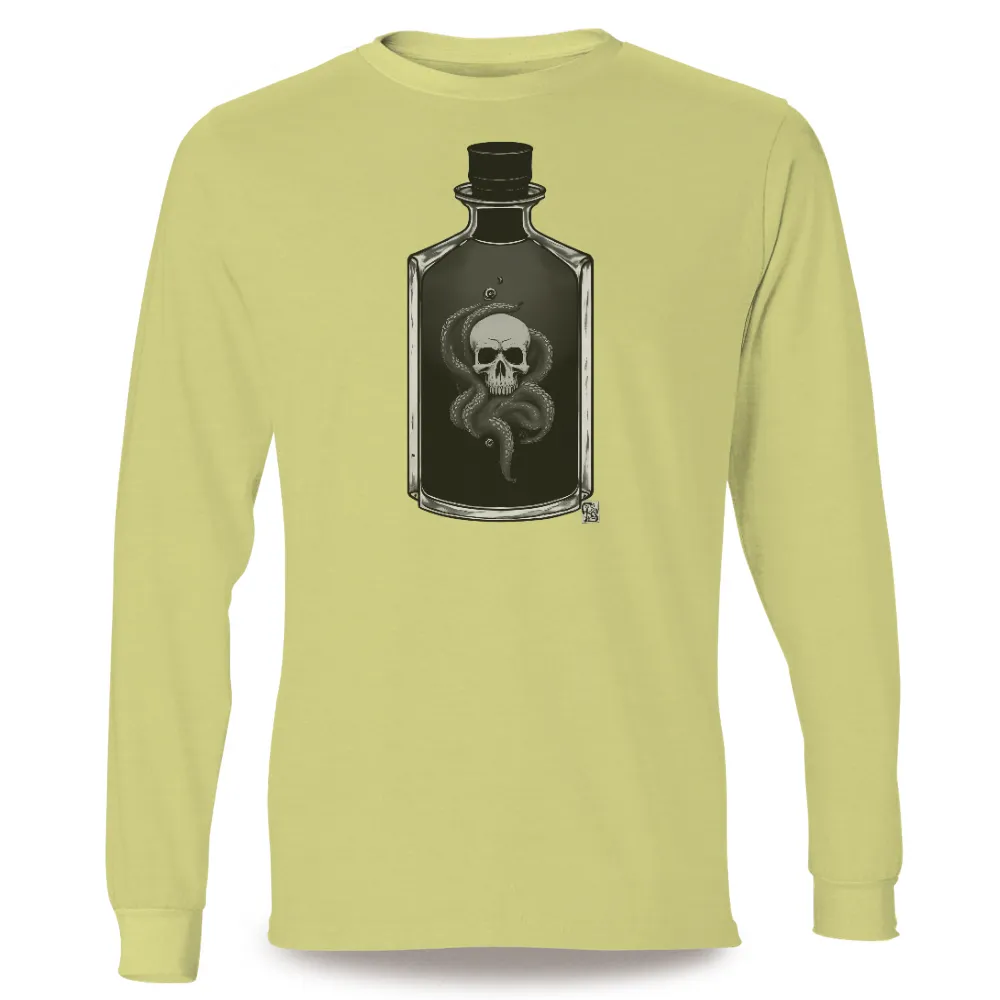 Shirts Graphic Tees: Dark Bottle with Skull and Tentacles|dark blue t shirt roblox