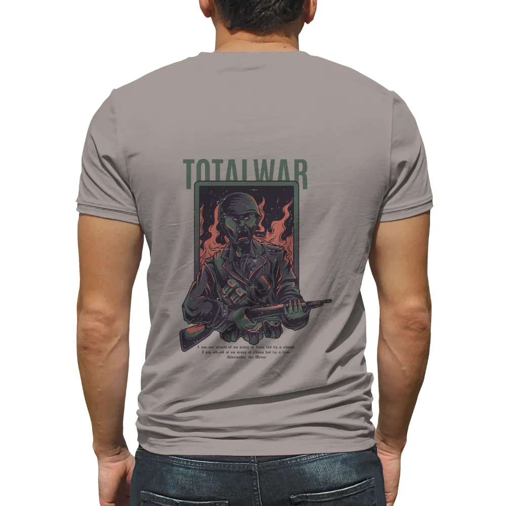 Graphic Tees: Total War - Soldier, Flames, Military Intensity|flannels military discount