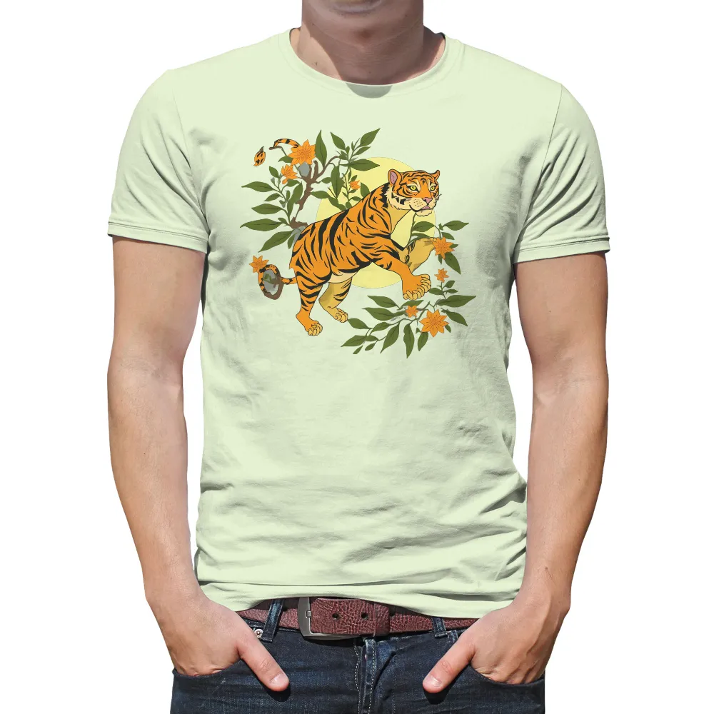 Shirts Graphic Tees: Tiger Moon - Courage and Serenity|mom to the 4th power shirt