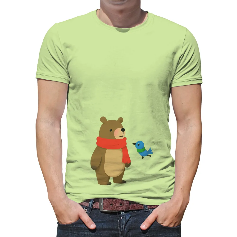 Tee Shirts Printed: Bruno & Breeze - Warmth in Friendship|bear beer pocket shirt