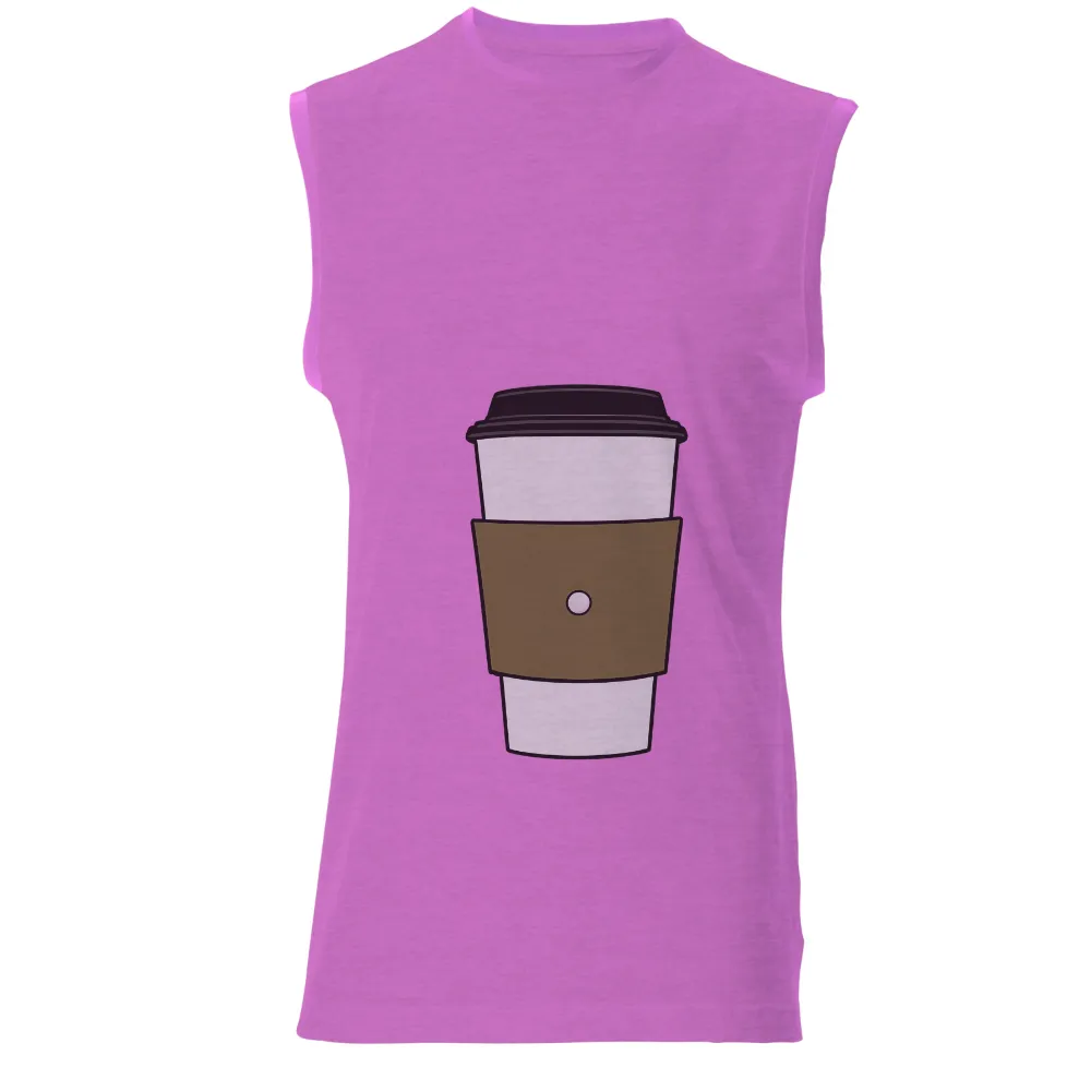 T-Shirts Design: Minimalist Coffee Cup - Life Theme|reflection t shirt butterfly