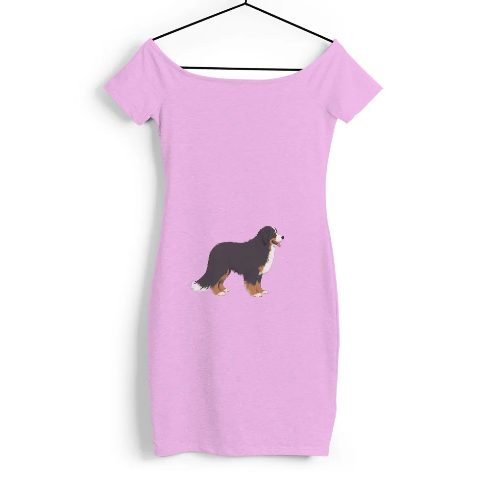 T-Shirts Design: Bruno the Loyal Bernese Mountain Dog|mens rash guard uv protection