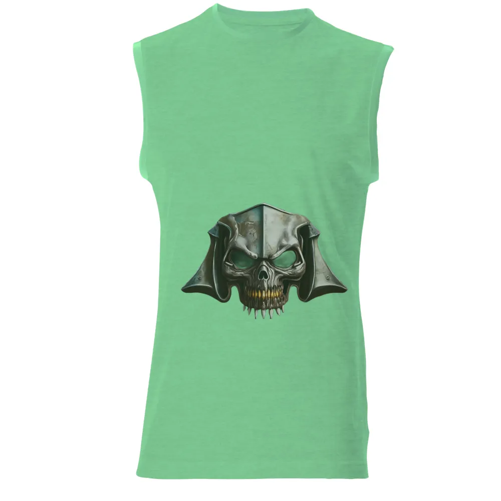 T-Shirts Design: Cyberpunk Skull with Glowing Teeth|hot topic black and white plaid studded skull