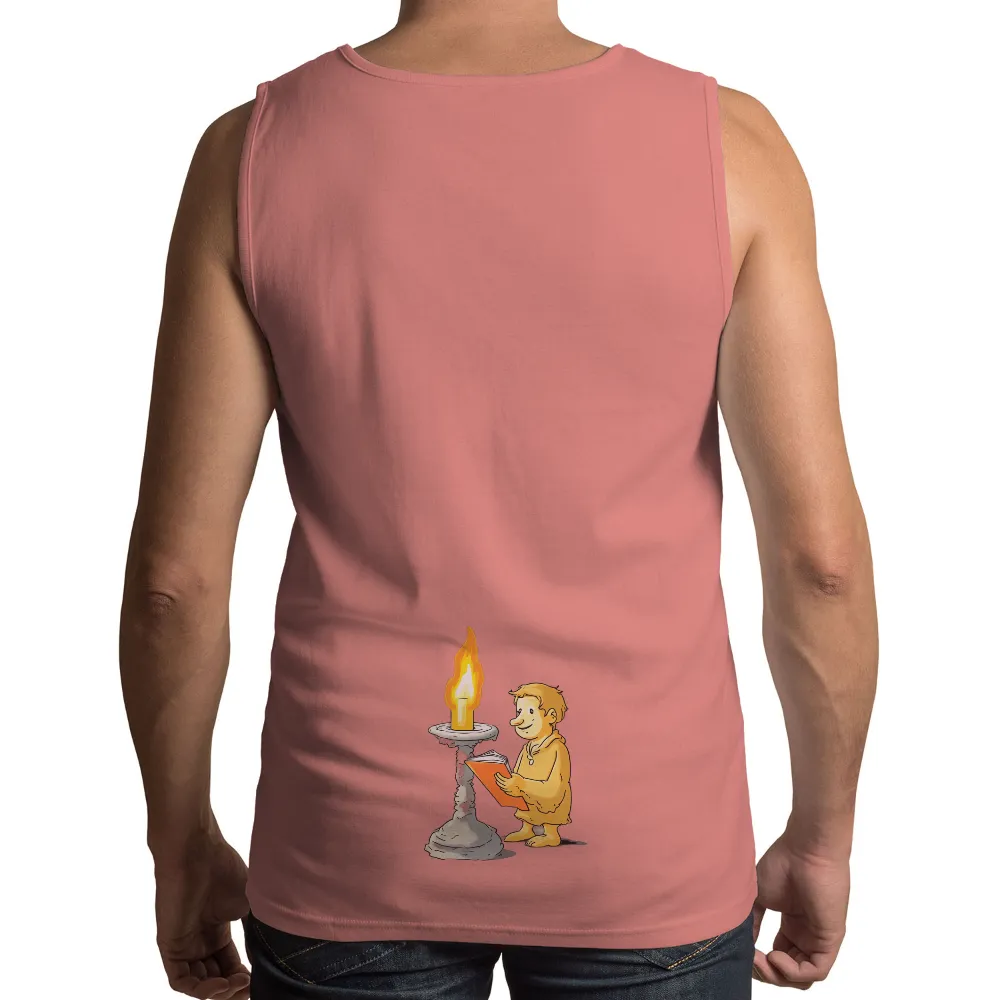 Custom T-Shirt Printing: Knowledge Illuminated by Candlelight| candle glowing