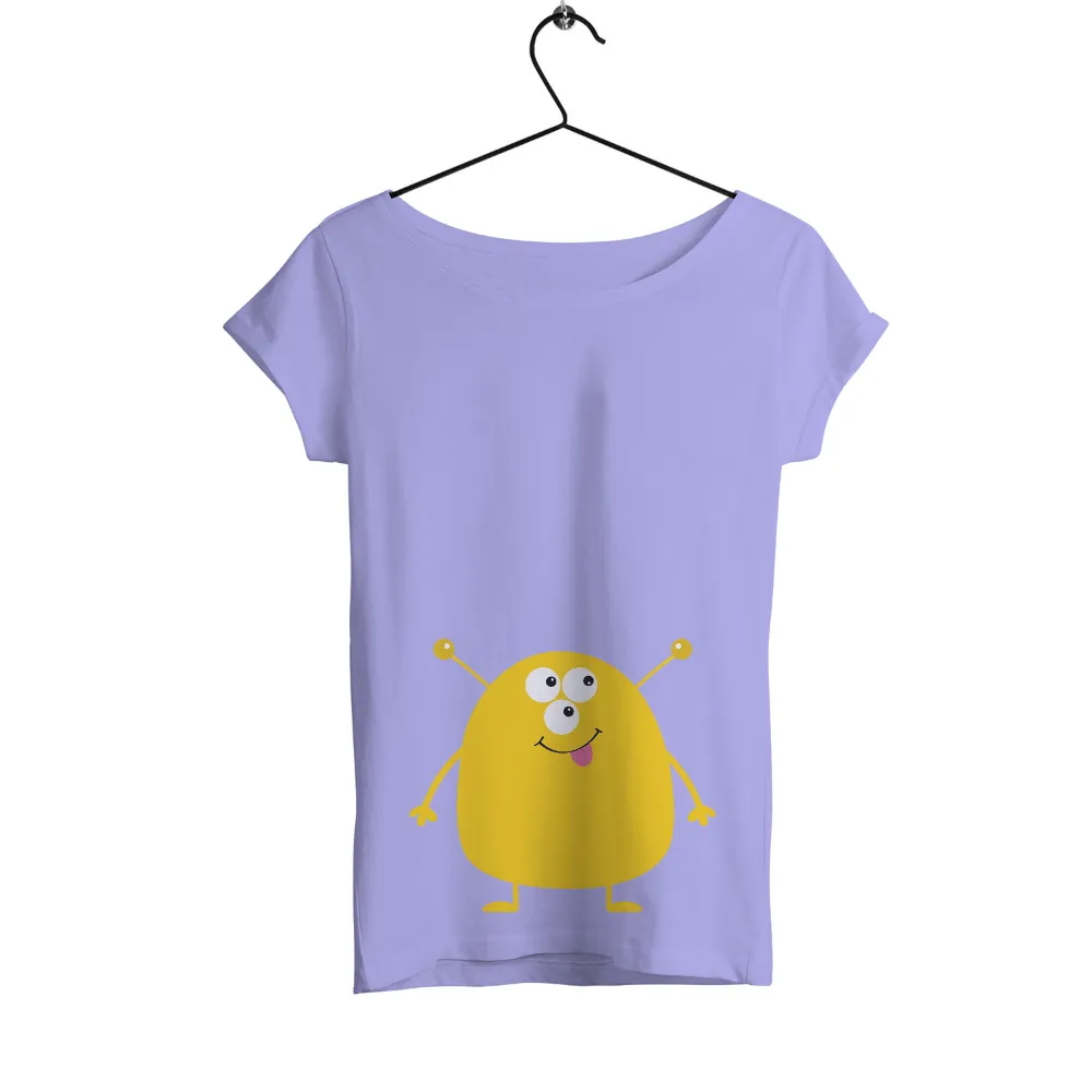 Zappy the Yellow Monster T-Shirts Design: Playful and Joyful|simple shirt print design