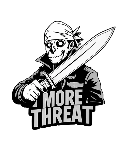 TShirt Design: Skeletal Warrior - MORE THREAT