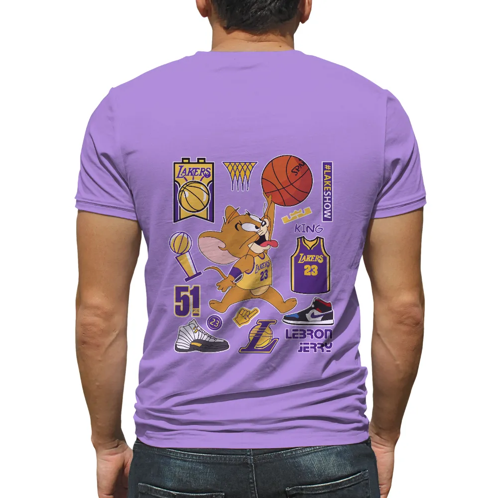 Lakers Show T-Shirts Pattern: LeBron Jerry Tribute|ja morant youth basketball jersey