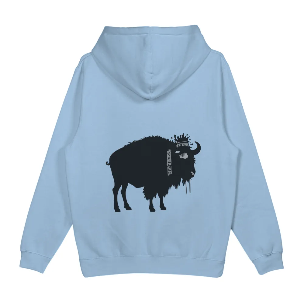 Customized Tee Shirts: Bison Guardian - Artistic Designs|graffiti nature