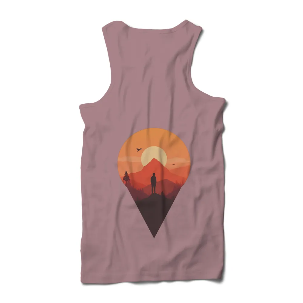 Sunset Mountain Silhouette Design: Embrace Nature's Serenity|peace love santa shirt