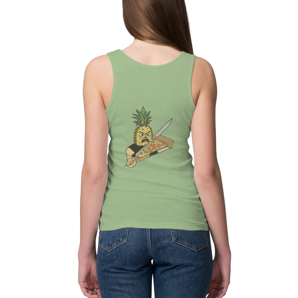 Pineapple Killer: Horror Meets Humor in Shirts Graphic Tees|Pineapple with a menacing face