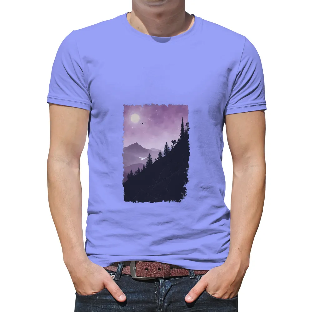 T-Shirts Design: Adventure Under the Full Moon|weekday journey shirt