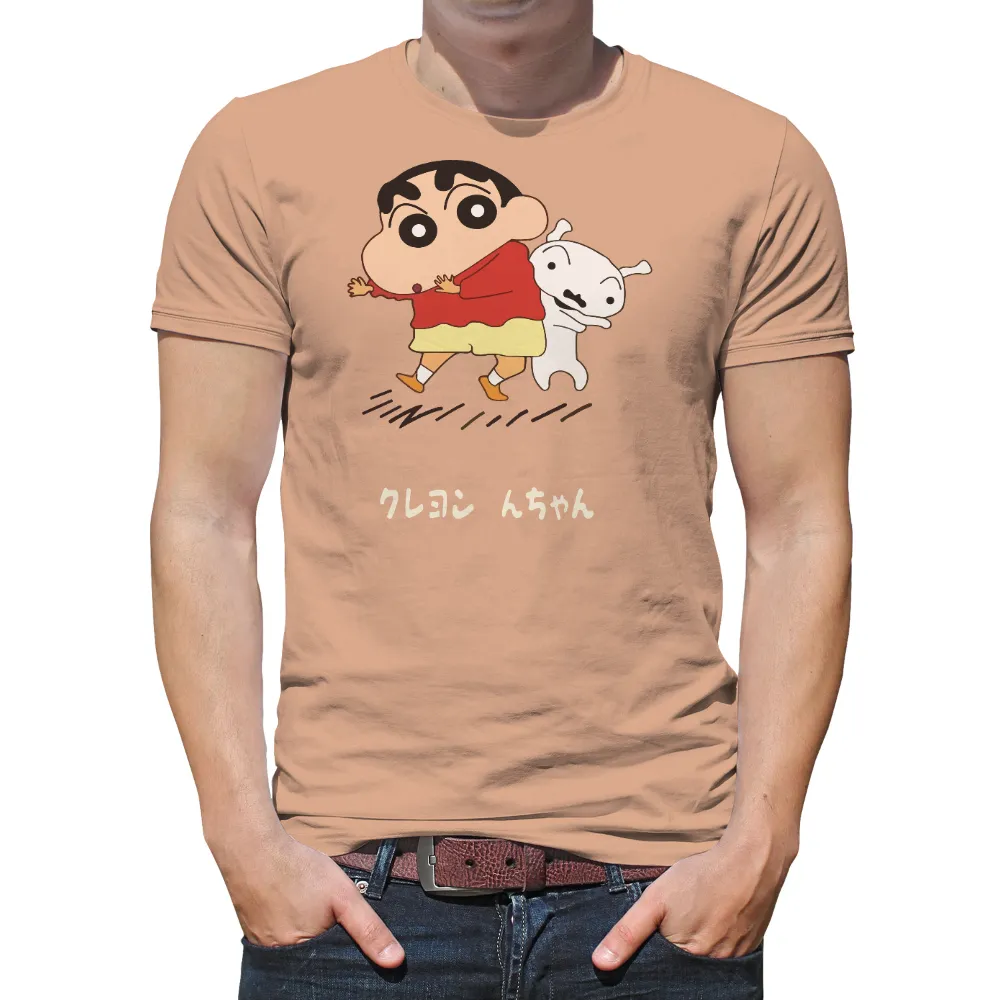 T-Shirts Custom: Shin-chan and Shiro - Anime Friendship Adventure|funny christian easter shirts