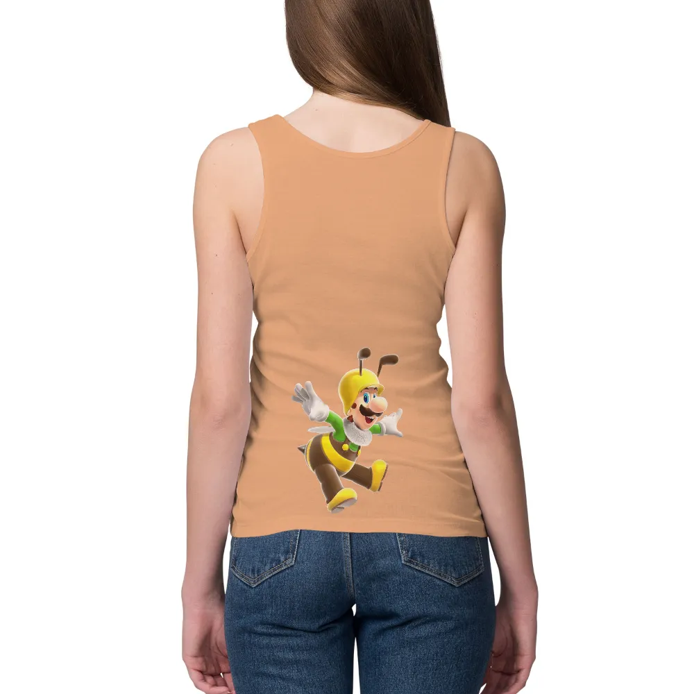 Shirts Graphic Tees: Luigi Bee Costume - A Playful Adventure|you only got video game shirt