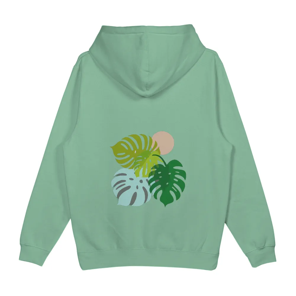 T-Shirt Printing: Monstera Leaves - Nature's Tranquility|t shirt roblox black pink