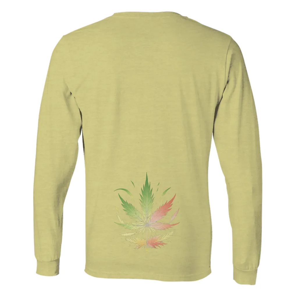 Customized Tee Shirts: Vibrant Cannabis Leaf - Nature's Harmony|cannabis sativa t shirt that 70 show