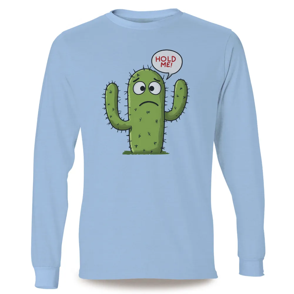 T-Shirts Custom: Hold Me! - Funny Cactus Design|military desert tan t shirts