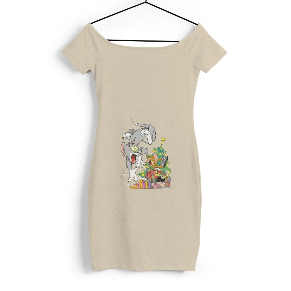 Customized Tee Shirts: Tom and Jerry's Festive Holiday Chase|polygon classic gamer shirt