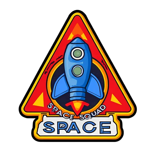 Tee Shirts Printed: Space Squad Adventure - Rocket, Exploration, Whimsical Design