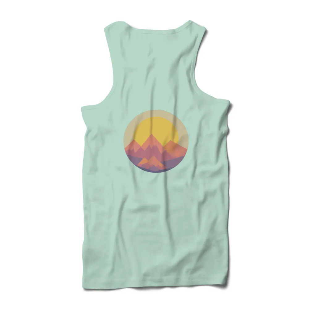 Customized Tee Shirts: Mountains of Hope - Geometric Sunset Design|hope trip shirt