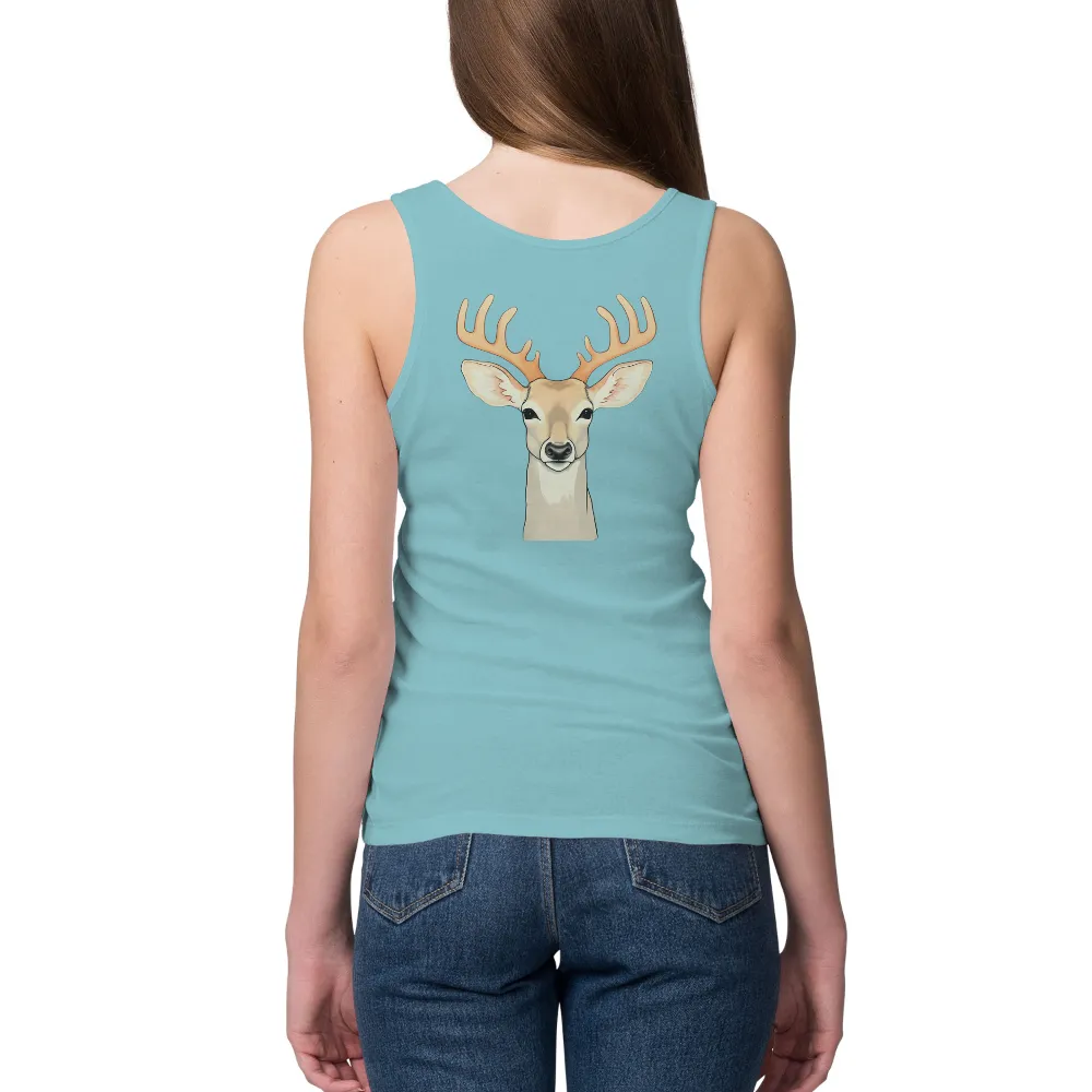 Tee Shirt Printing: Majestic Deer - Artistic Nature Design|t shirt painting on nature