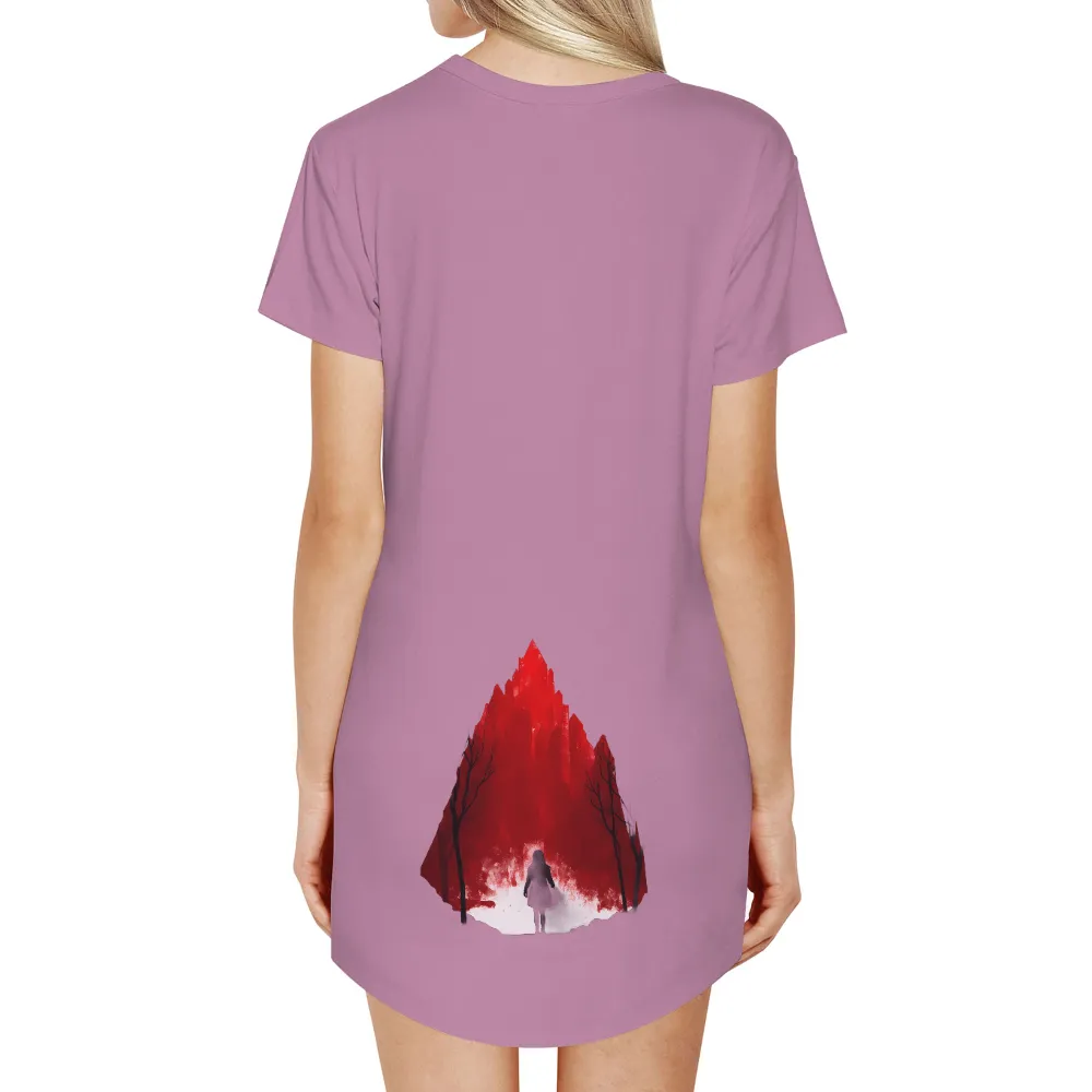 Tee Shirt Printing: Journey into the Unknown with Red Crystals|Adventure in the forest