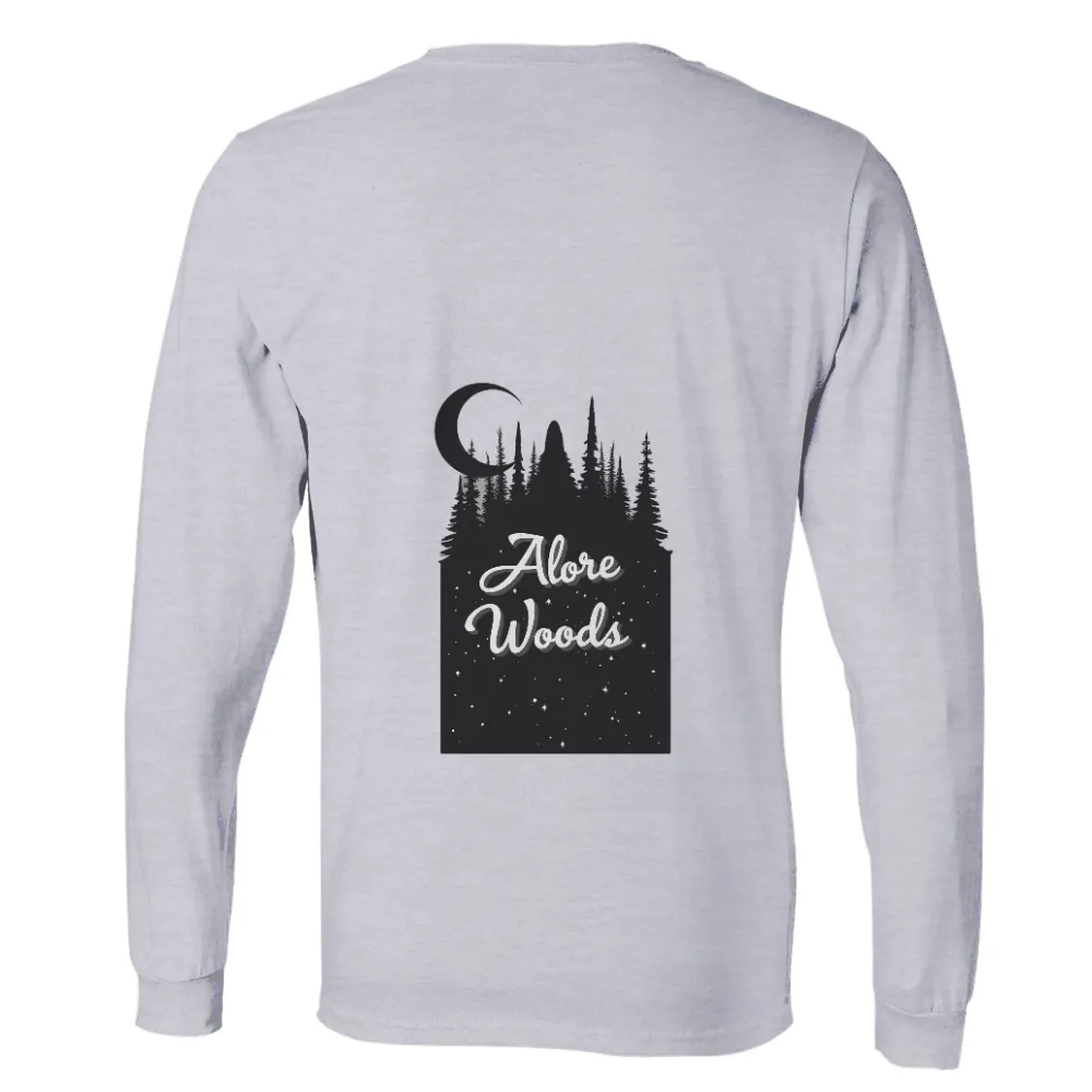 T-Shirts Custom: Alore Woods - Night Sky Magic| Dark background with white elements