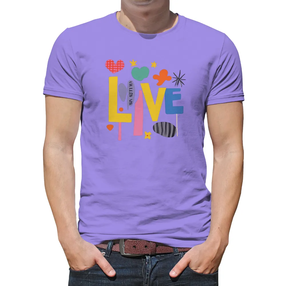 Graphic Tees: Live Life Fully with Colorful Hearts and Stars|dallas stars tickets 2022