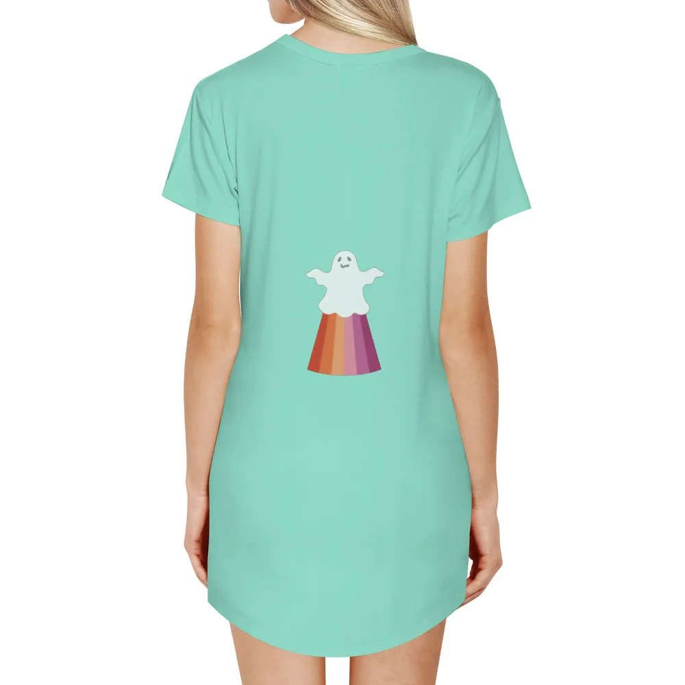 Custom Tee Shirts: Whisp the Friendly Ghost with Rainbow Magic|all y all rainbow shirt