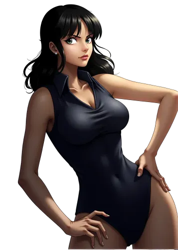 Nico Robin in Black Dress - one piece shirt