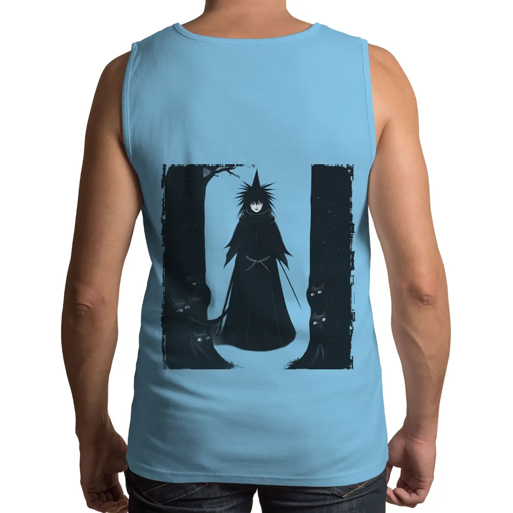 TShirt Printing: The Enigmatic Guardian and Glowing Cats|Mystical atmosphere