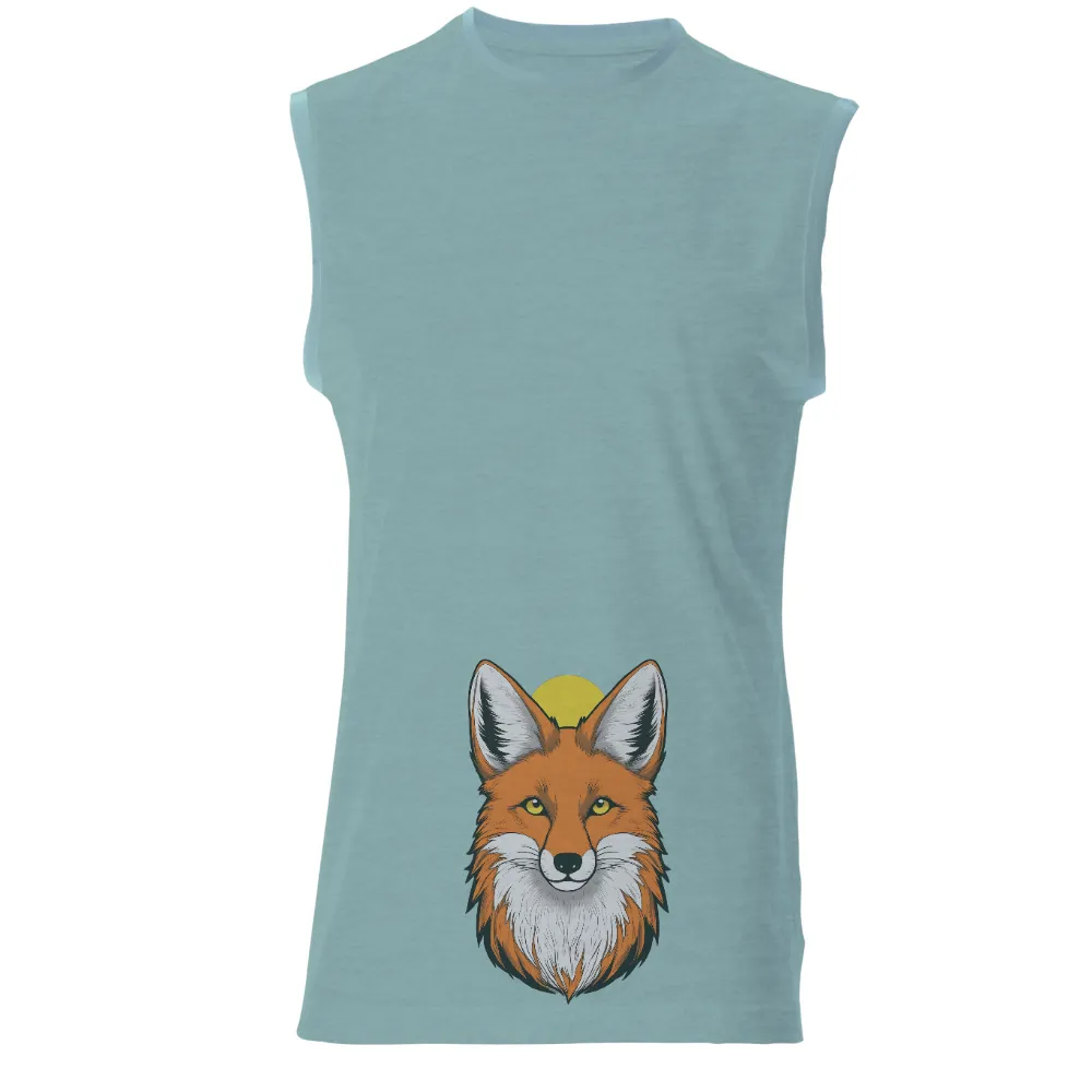 Customized Tee Shirts: Fox Spirit - Nature's Wisdom|Majestic fox under the golden sun