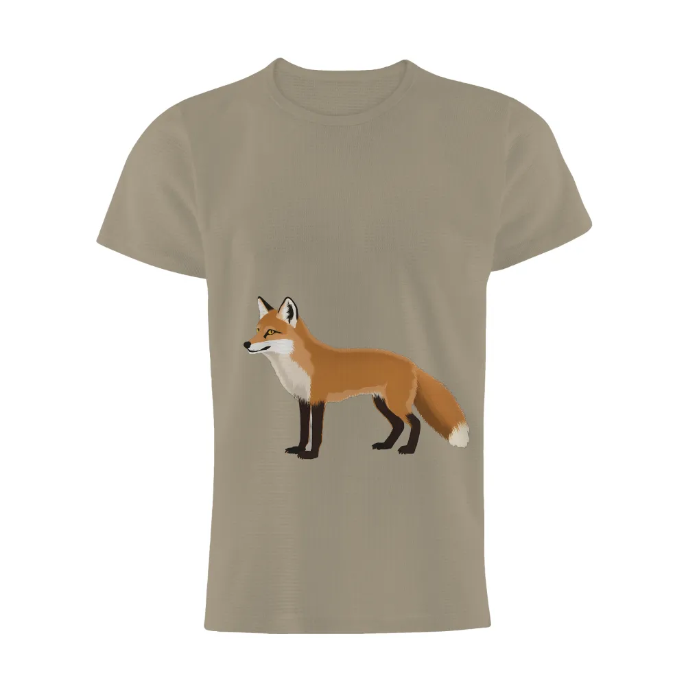 T-Shirt Printing: Wise Fox - Artistic Design Inspired by Nature|zayde wisdom