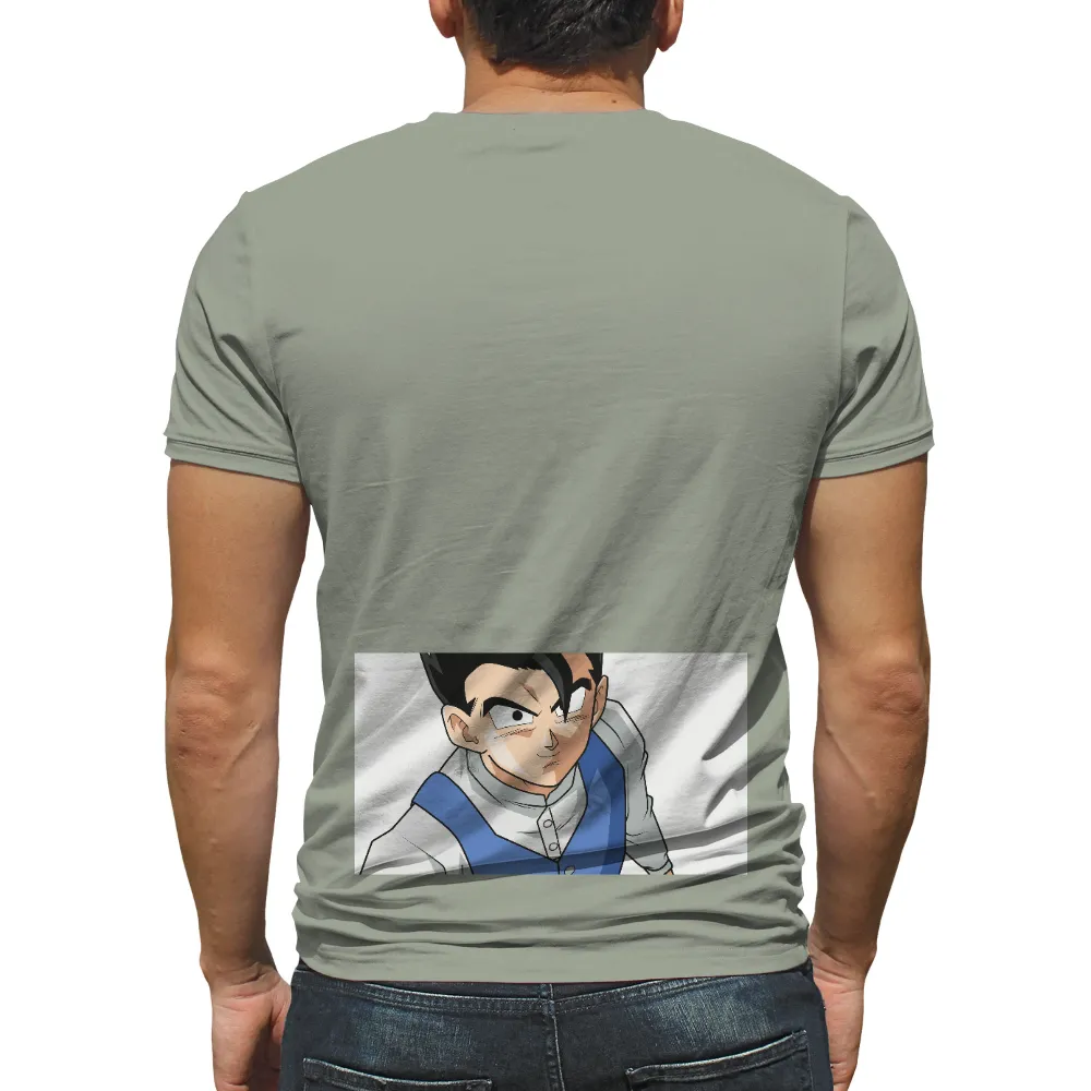 Shirts Graphic Tees: Anime Character with Determination|cartoon character with star on shirt