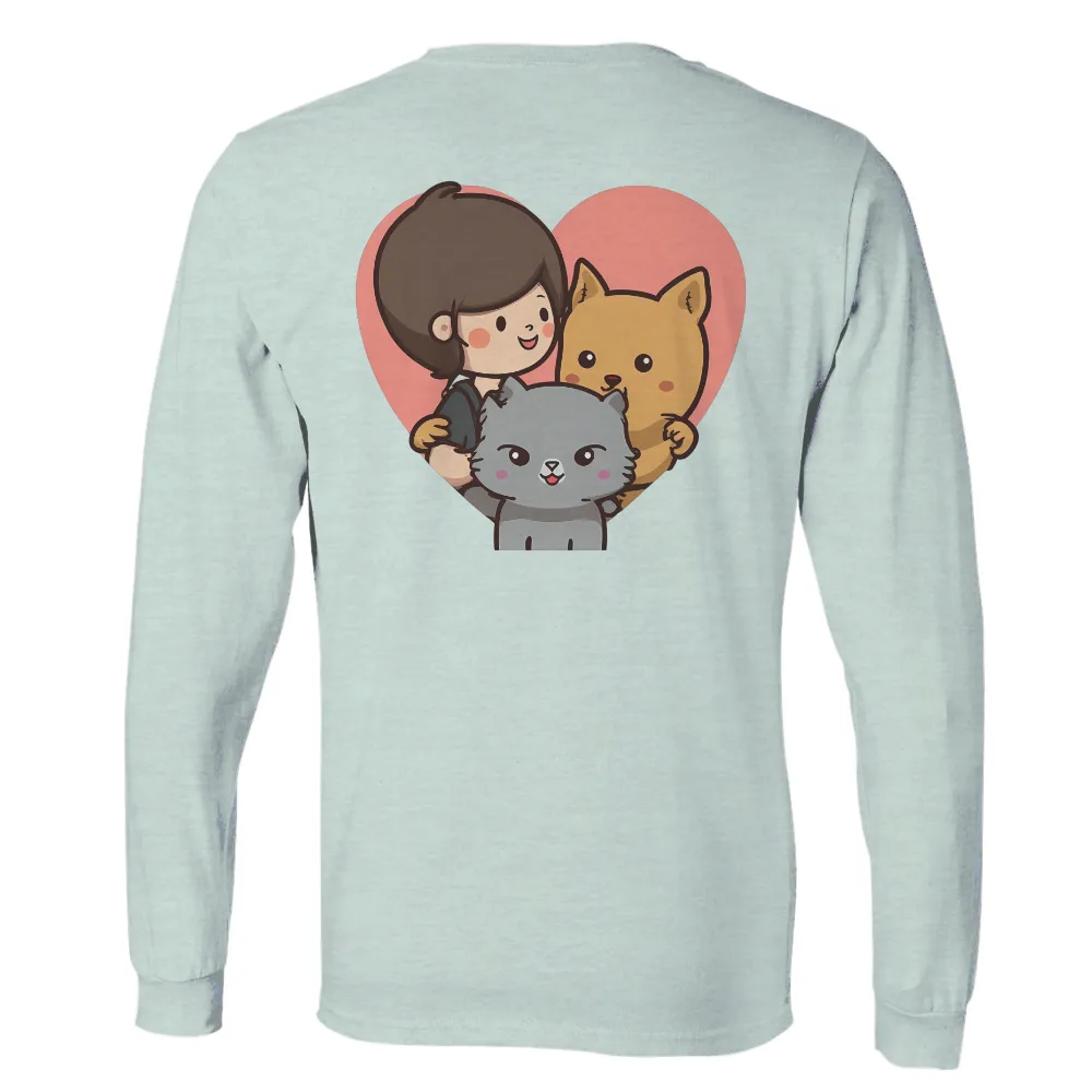 Tee Shirts Printed: Heartfelt Love with Cats|roblox cute t shirt free