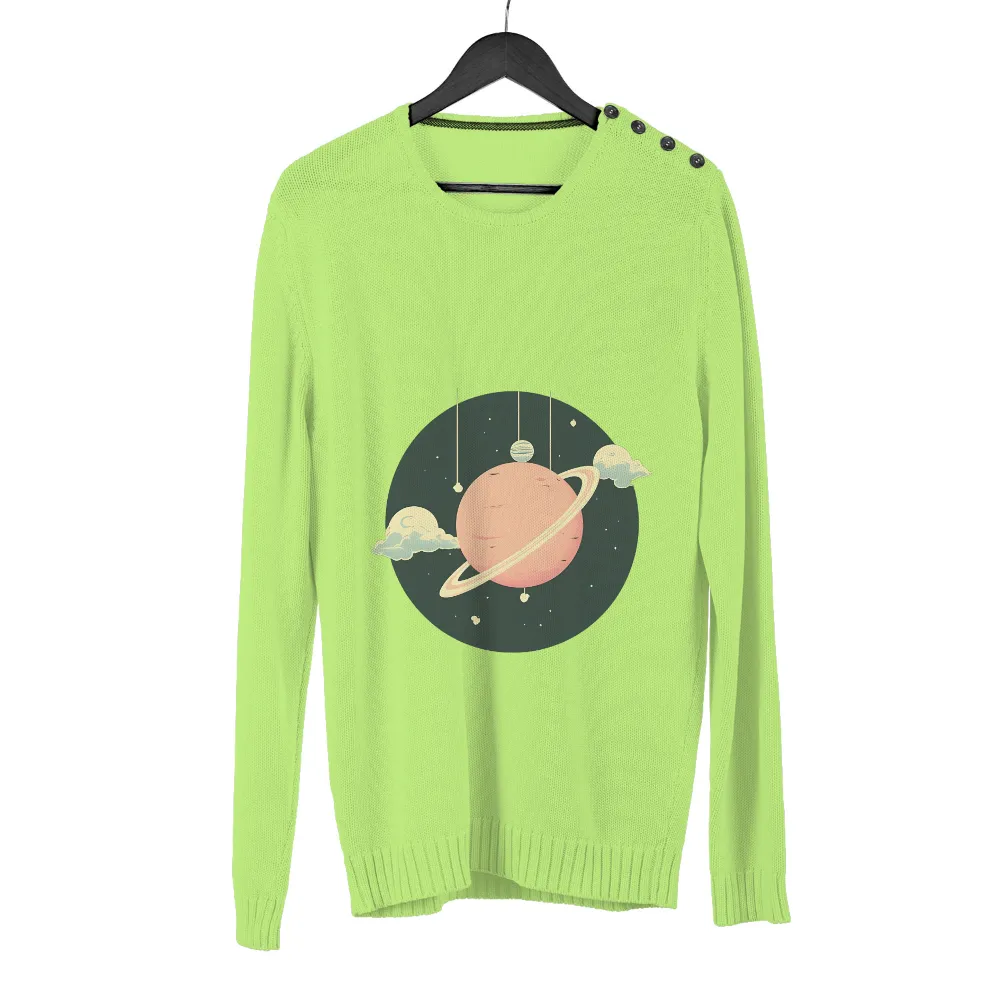 Custom T-Shirt Printing: Whimsical Cosmos - Explore the Harmony of the Universe|childrens space t shirt