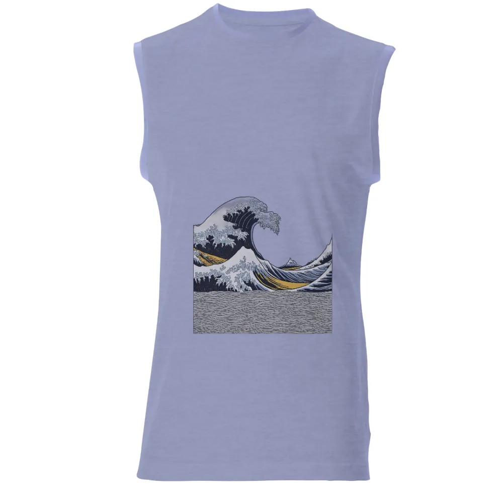 Tee Shirt Printing: The Great Wave - A Blend of Tradition and Modernity|white linen camp shirt womens