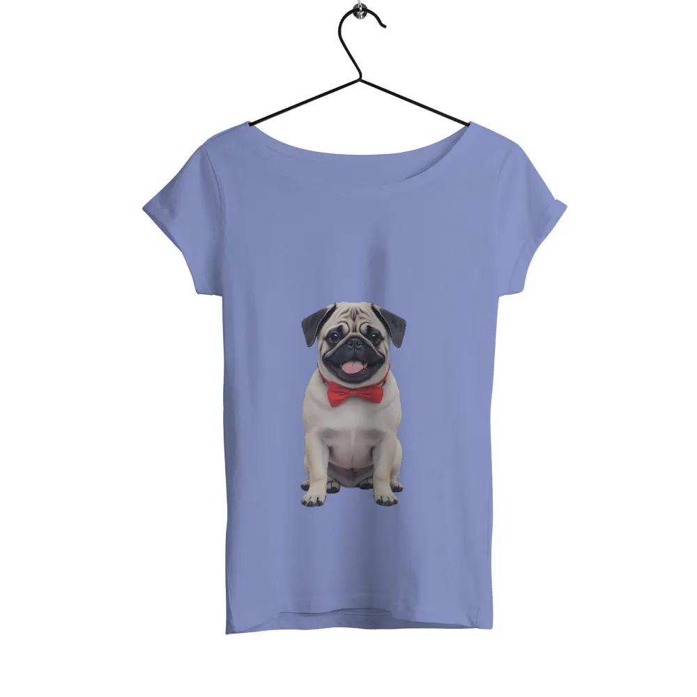 Shirts Graphic Tees: Max the Pug with Red Bow Tie|shirt roblox cute