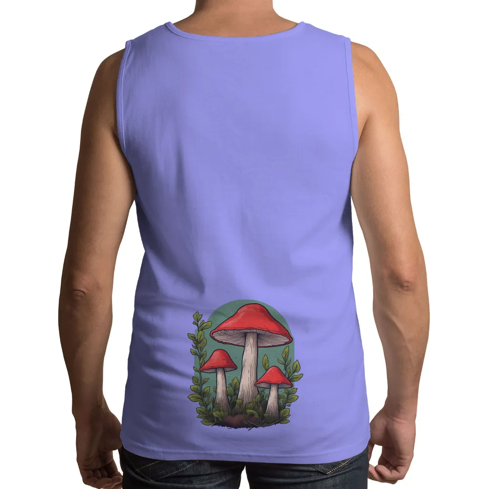 Graphic Tees: Enchanted Forest Mushrooms - Artistic Nature Design|earth day t shirt vintage