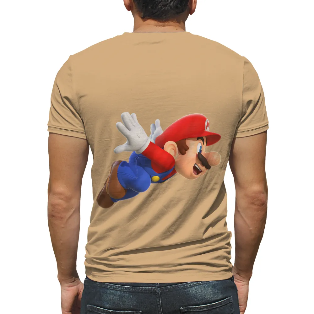 Custom Tee Shirts: Iconic Gaming Hero - Mario Adventure|papa real american hero shirt