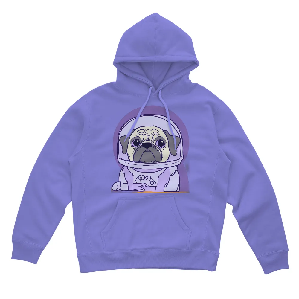 Tee Shirt Printing: Whimsical Pug Astronaut - Explore Space with Wonder|space jam shirt cotton on