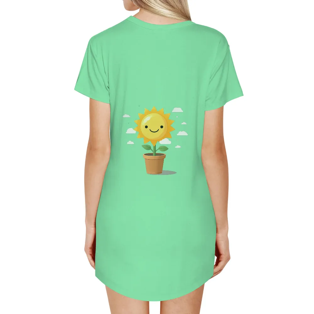 T-Shirts Custom: Cheerful Sunflower - Spread Joy and Positivity|luffy sunflower polo