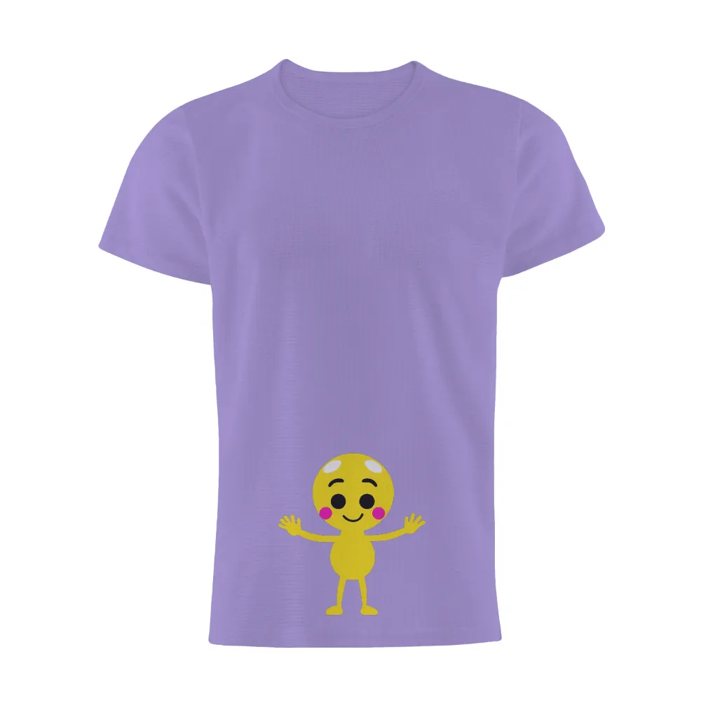 Tee Shirt Printing: Embrace Joy with Sunny - Cheerful Yellow Character|neon yellow t shirts wholesale