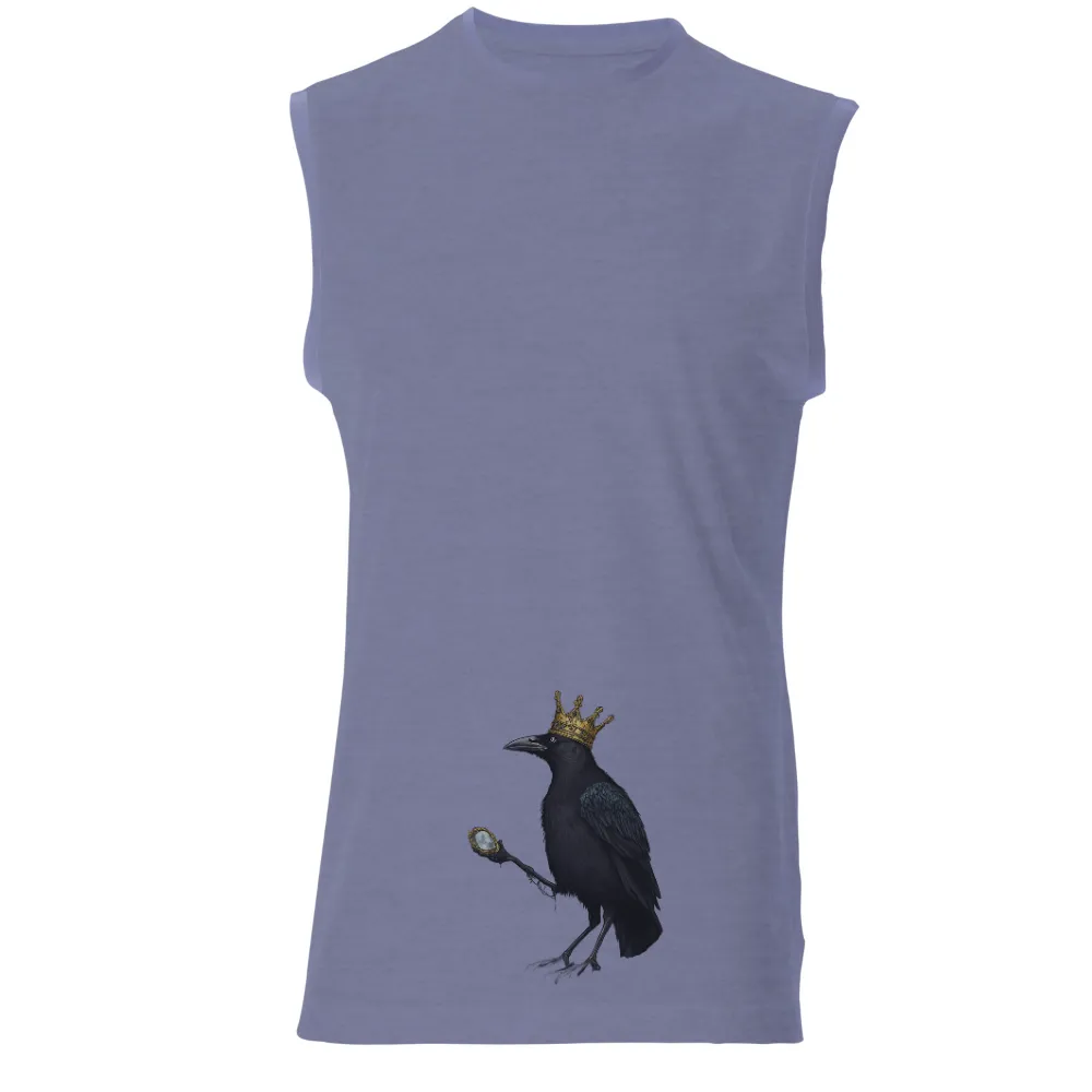 Tee Shirts Printed: The Majestic Crow King|short king spring shirt