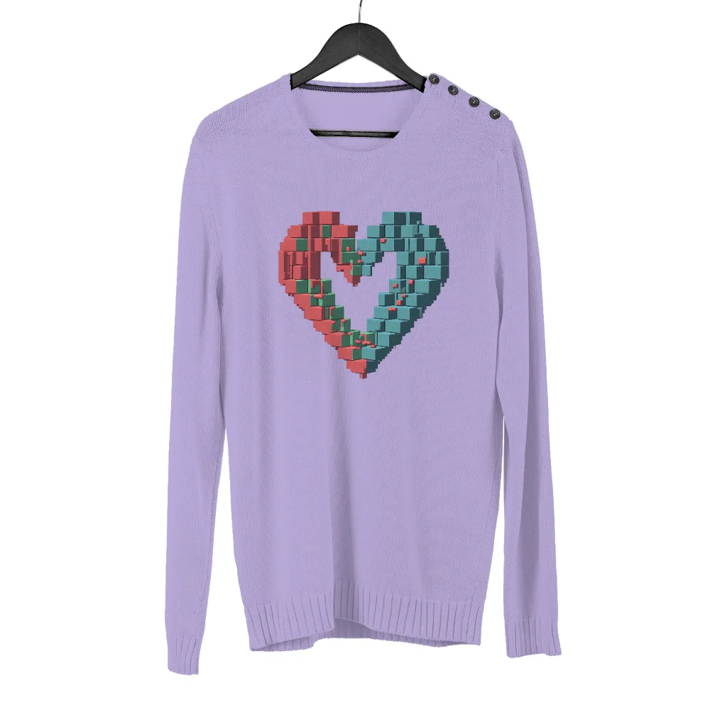 Modern Geometric Heart Design: Heart of Cubes|harmony day t shirts best and less